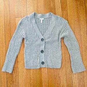 NWOT Leith Ribbed Crop Cardigan Sweater